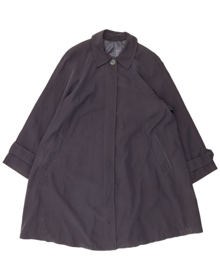 Marks & Spencer Womens Oversized Trench Coat UK 10 Small Navy Blue Modal