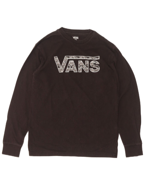 Vans Mens Graphic Top Long Sleeve Small Black Cotton