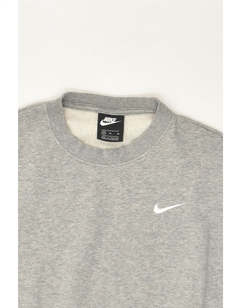 NIKE Womens Oversized Sweatshirt Jumper UK 14 Medium Grey Cotton | Vintage Nike | Thrift | Second-Hand Nike | Used Clothing | Messina Hembry 