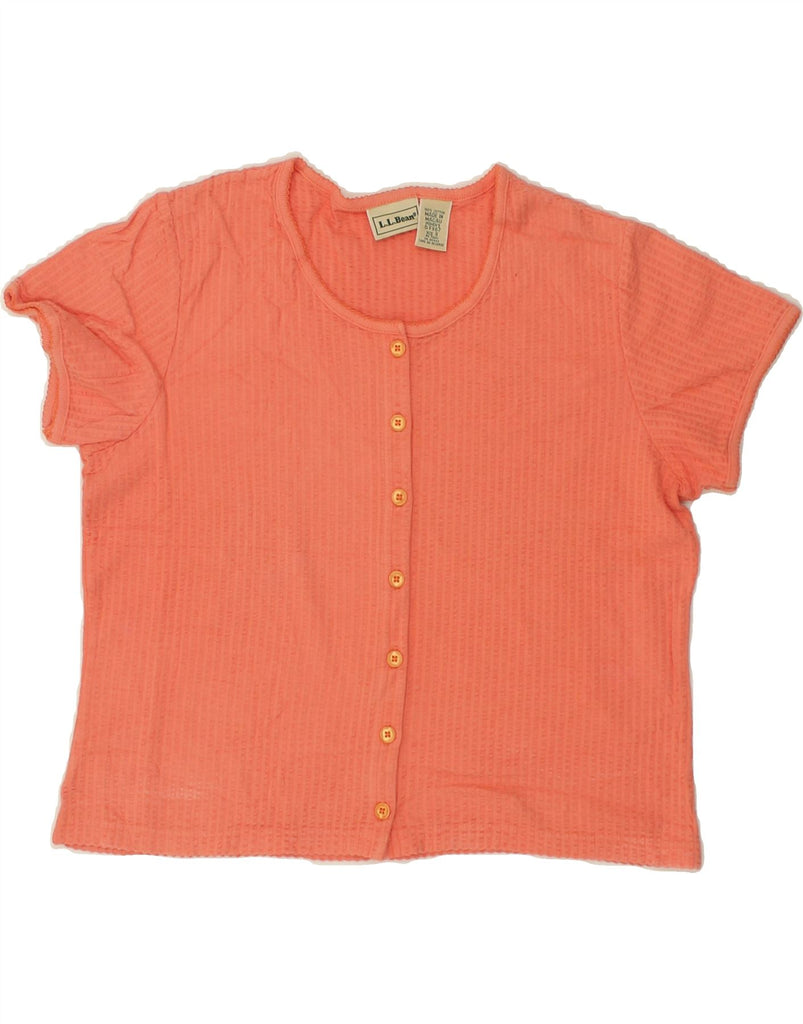 L.L.BEAN Womens Shirt Blouse UK 10 Small Orange Cotton | Vintage L.L.Bean | Thrift | Second-Hand L.L.Bean | Used Clothing | Messina Hembry 