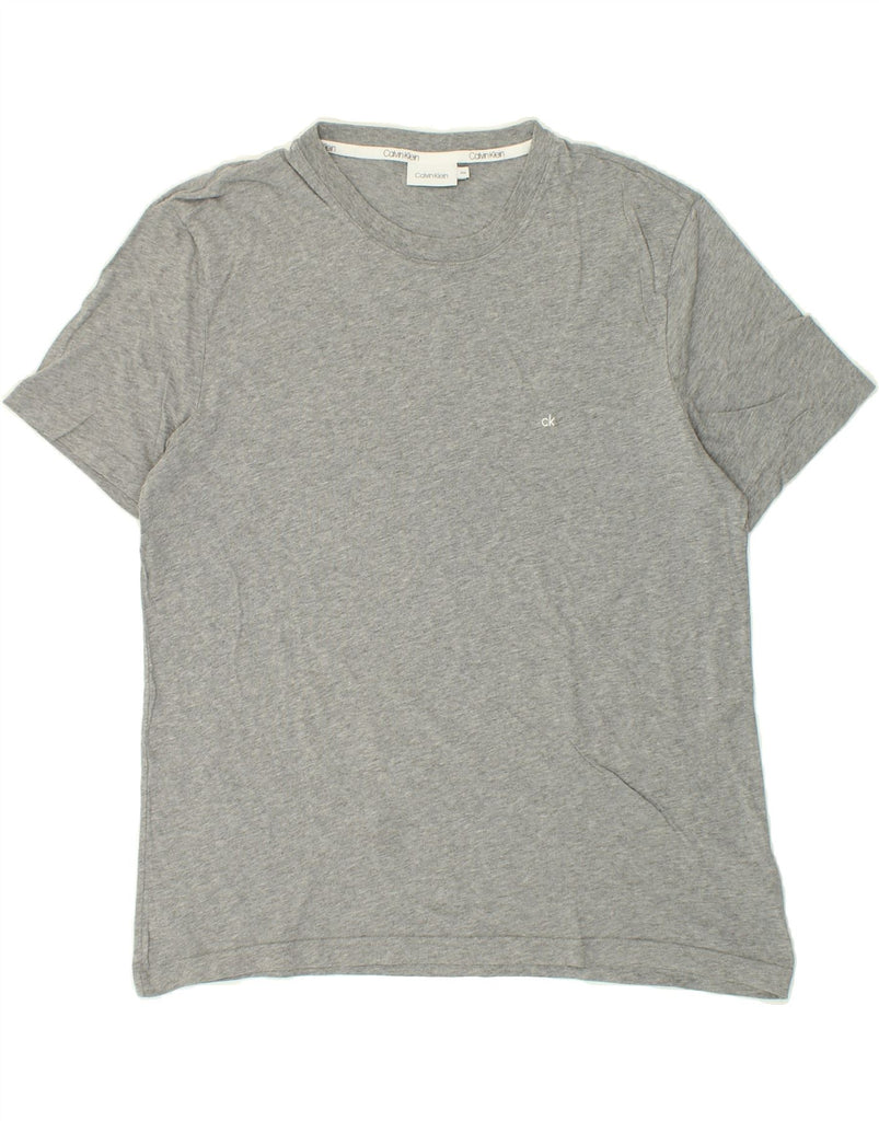 CALVIN KLEIN Mens Slim T-Shirt Top 2XL Grey Cotton | Vintage Calvin Klein | Thrift | Second-Hand Calvin Klein | Used Clothing | Messina Hembry 