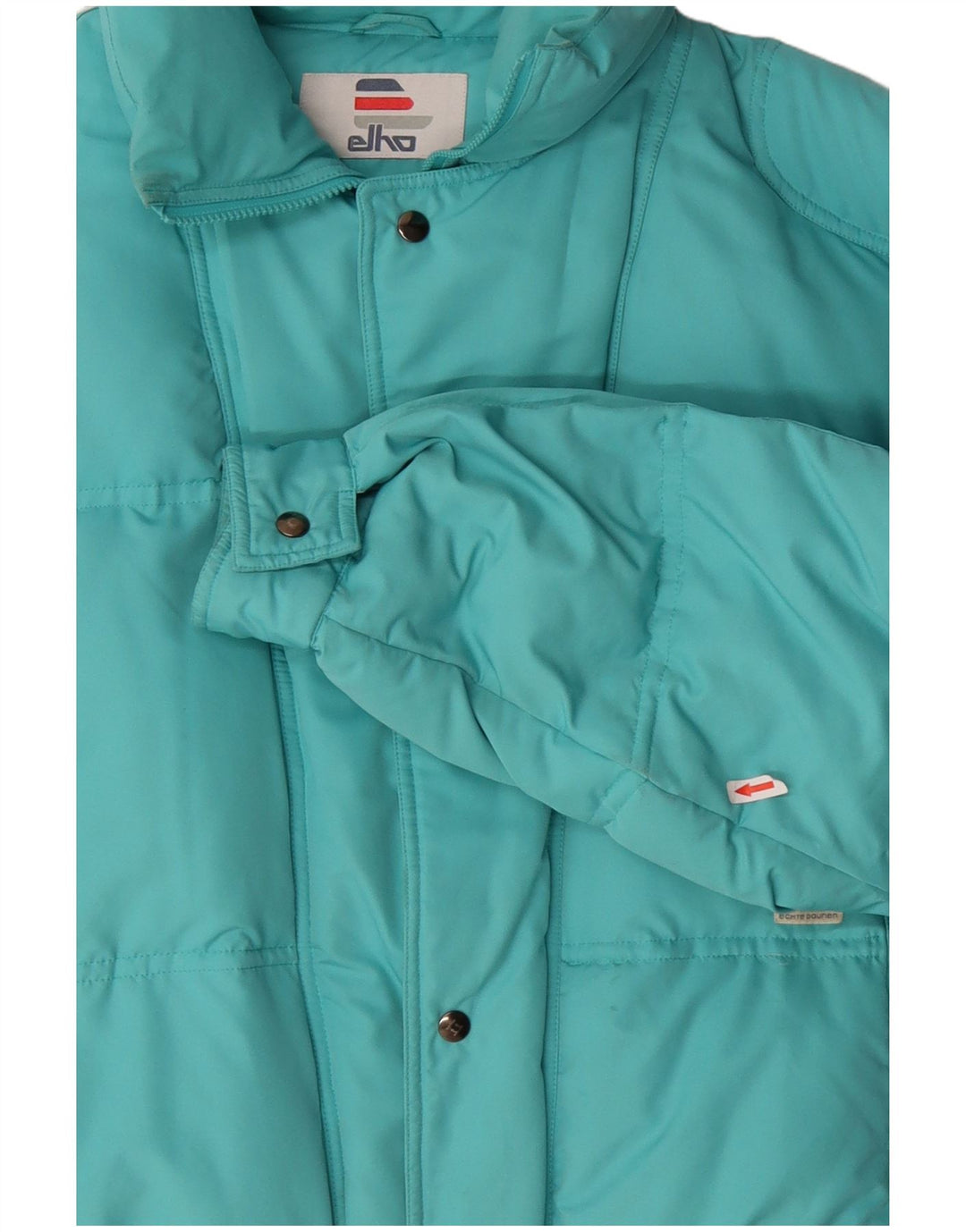 Elho Mens Oversized Padded Jacket IT 50 Large Turquoise Polyester