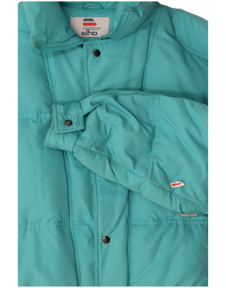 Elho Mens Oversized Padded Jacket IT 50 Large Turquoise Polyester