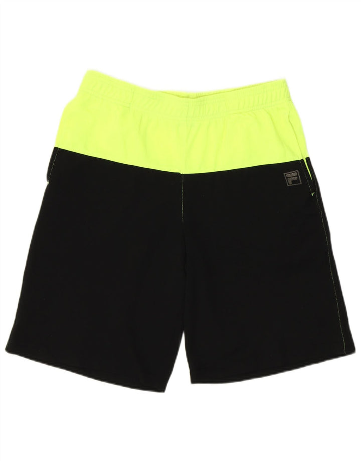 Fila Boys Sport Shorts 15-16 Years  Black Colourblock Polyester