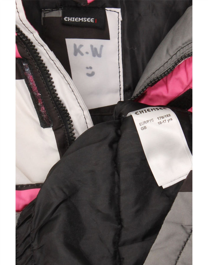 CHIEMSEE Boys Windbreaker Jacket 15-16 Years Multicoloured Geometric Vintage Chiemsee and Second-Hand Chiemsee from Messina Hembry 