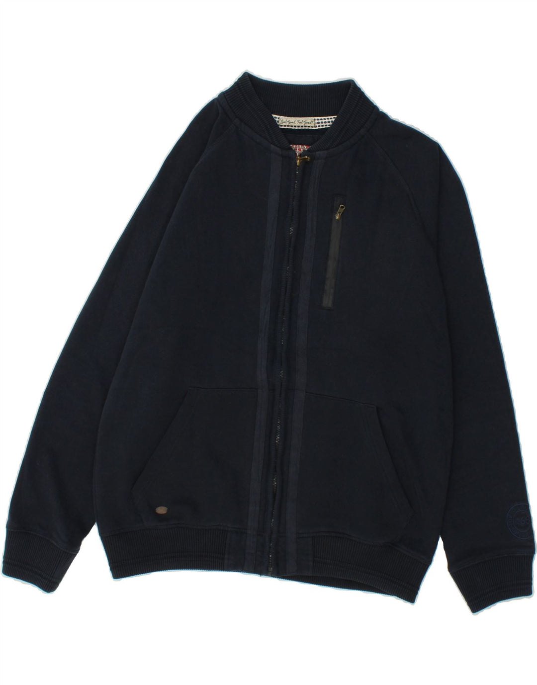 TOKYO LAUNDRY Womens Tracksuit Top Jacket UK 16 Large Navy Blue Cotton Vintage Tokyo Laundry and Second-Hand Tokyo Laundry from Messina Hembry 