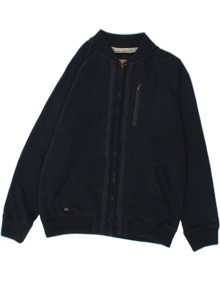 TOKYO LAUNDRY Womens Tracksuit Top Jacket UK 16 Large Navy Blue Cotton Vintage Tokyo Laundry and Second-Hand Tokyo Laundry from Messina Hembry 