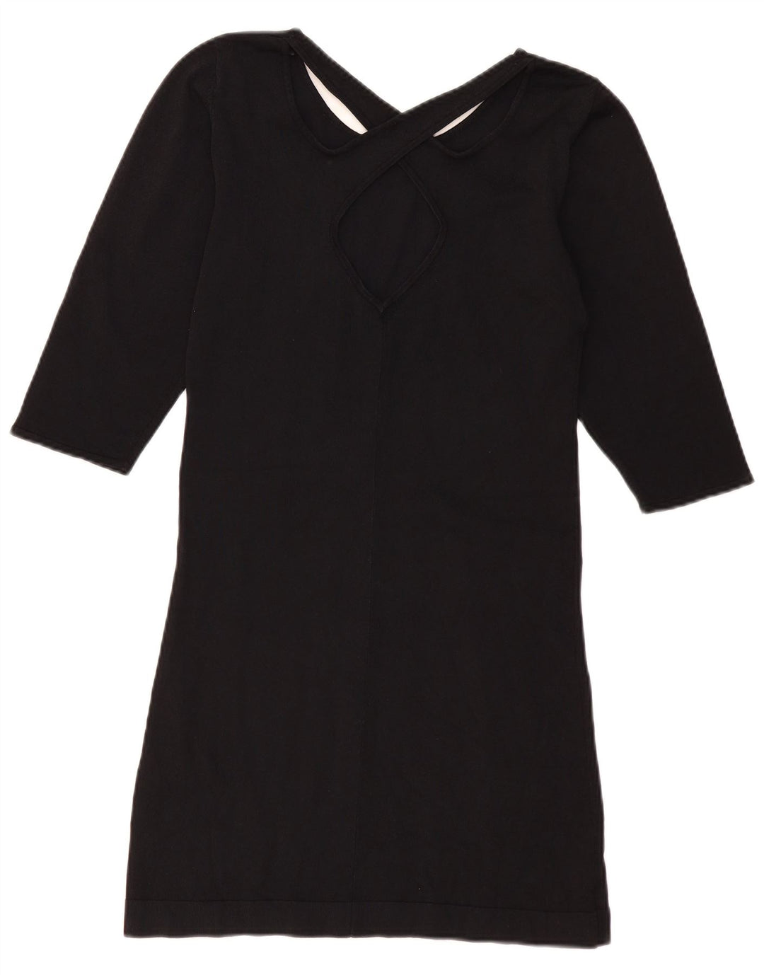 Guess Womens 3/4 Sleeve Jumper Dress UK 14 Large Black