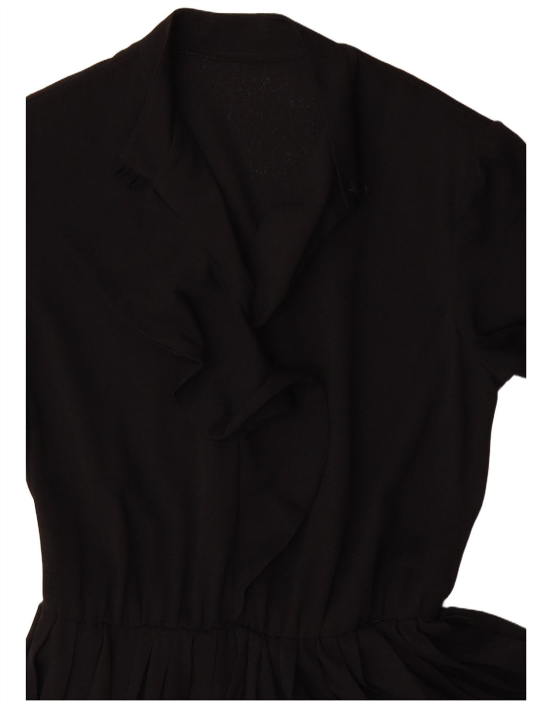 Vintage Womens Long Sleeve A-Line Dress UK 12 Medium Black