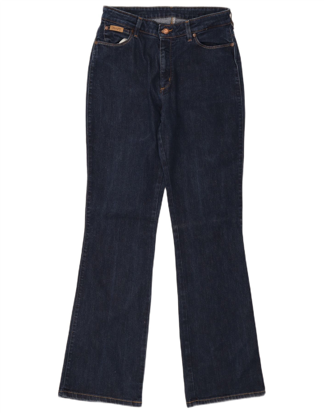 Wrangler Womens Flared Jeans W31 L32 Navy Blue Cotton