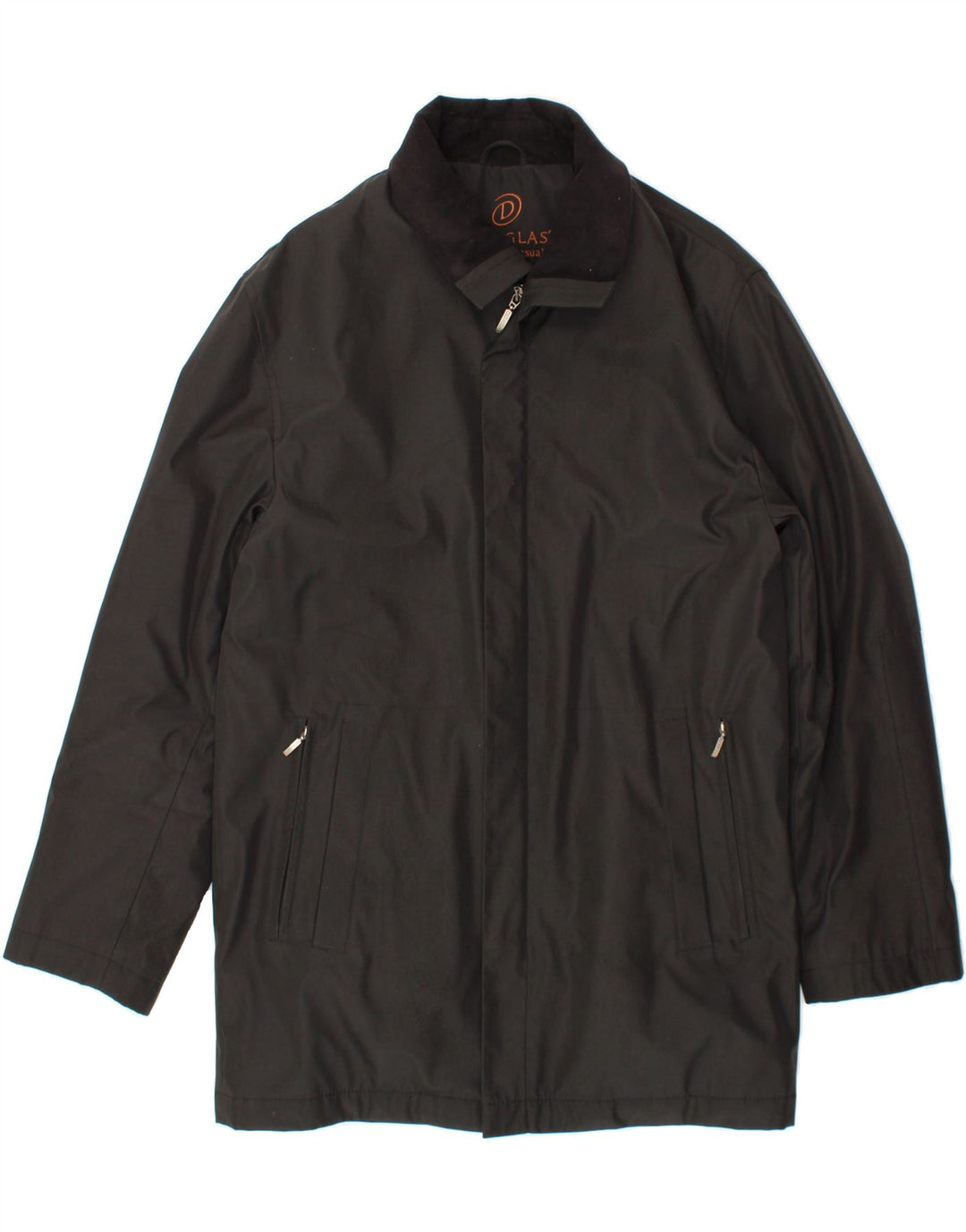 DOUGLAS Mens Windbreaker Jacket UK 38 Medium Black Polyester Vintage Douglas and Second-Hand Douglas from Messina Hembry 