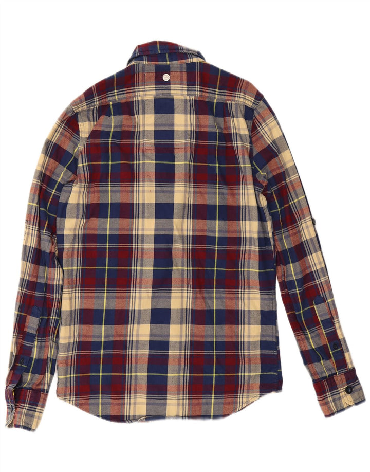 Superdry Mens Flannel Shirt Small Multicoloured Check Cotton