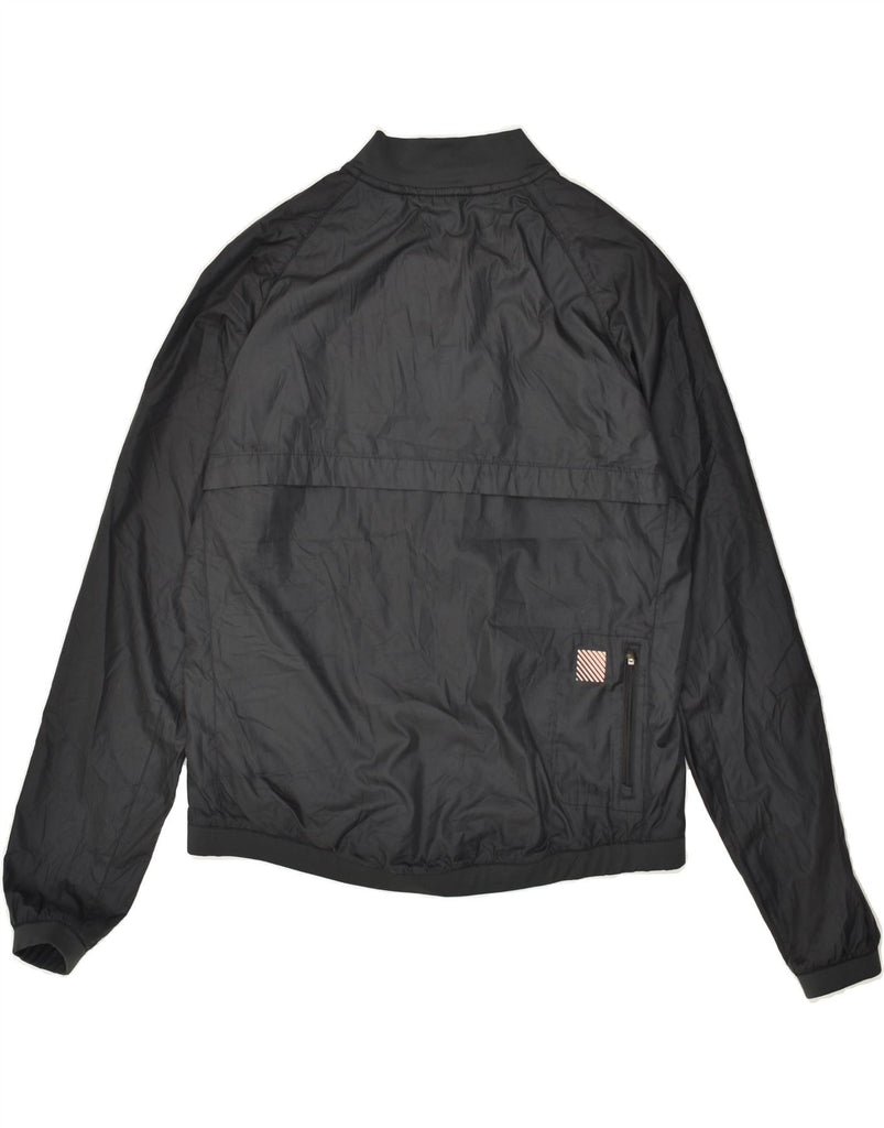 NIKE Womens Dri Fit Bomber Jacket UK 12 Medium Black Polyester | Vintage Nike | Thrift | Second-Hand Nike | Used Clothing | Messina Hembry 