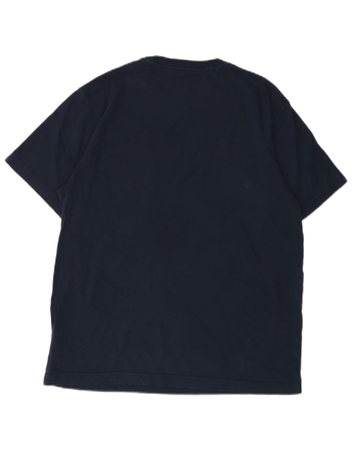EDDIE BAUER Mens T-Shirt Top Medium Navy Blue Cotton