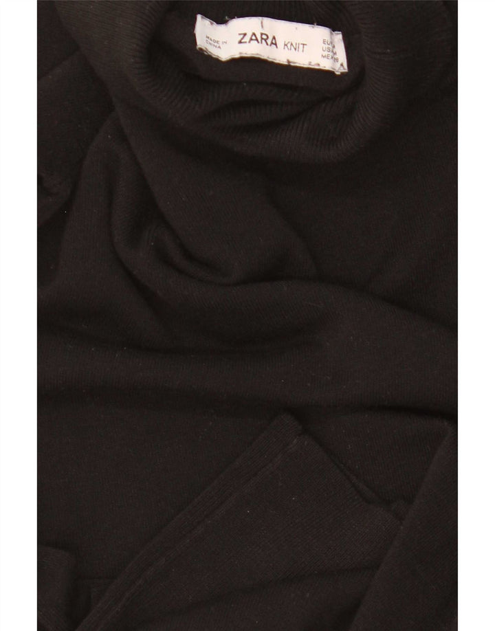 Zara Womens Roll Neck Jumper Sweater UK 12 Medium Black