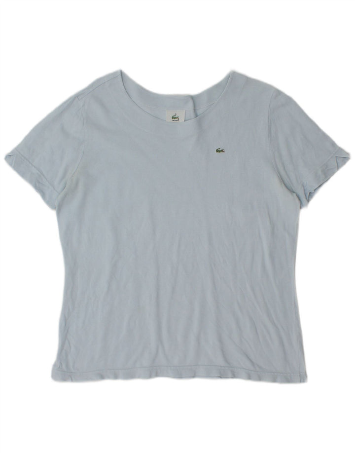 Lacoste Womens T-Shirt Top Size 48 XL Blue Cotton