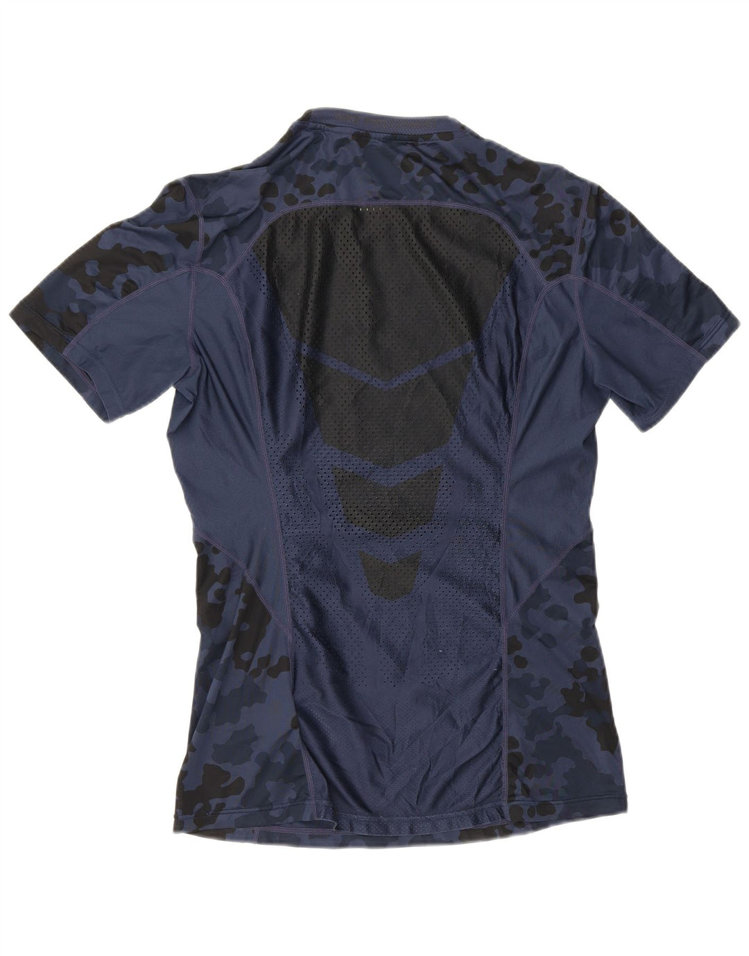 Nike Mens Dri Fit T-Shirt Top Large Navy Blue Animal Print Polyester