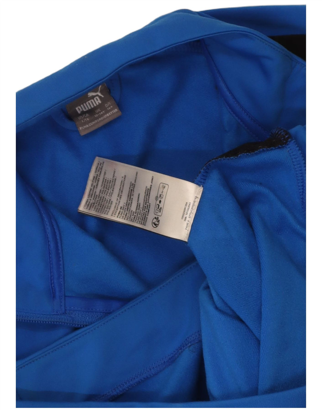 Puma Boys Graphic Tracksuit Top Jacket 13-14 Years Blue Colourblock
