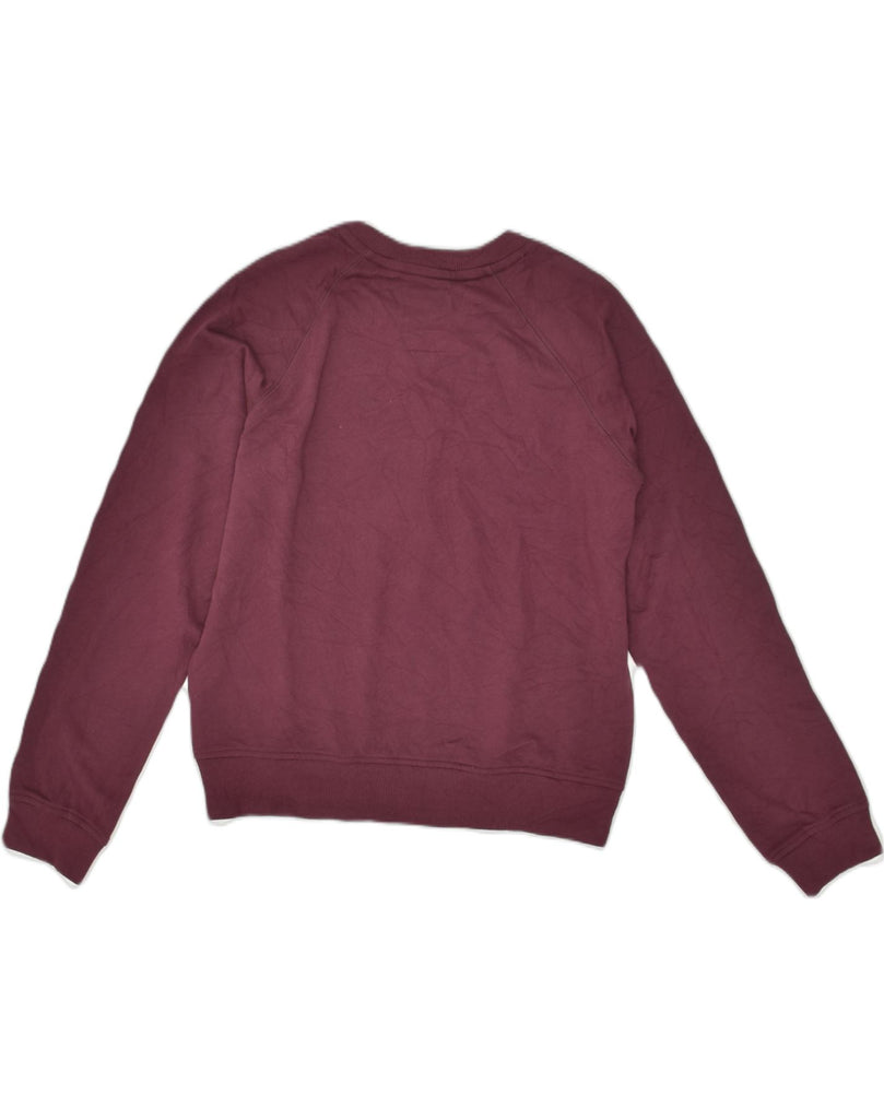 G-STAR Womens Graphic Sweatshirt Jumper UK 10 Small Burgundy Cotton | Vintage G-Star | Thrift | Second-Hand G-Star | Used Clothing | Messina Hembry 