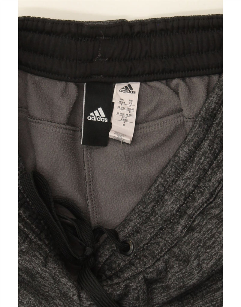 ADIDAS Womens Tracksuit Trousers UK 4/6 XS Grey Flecked Polyester Vintage Adidas and Second-Hand Adidas from Messina Hembry 