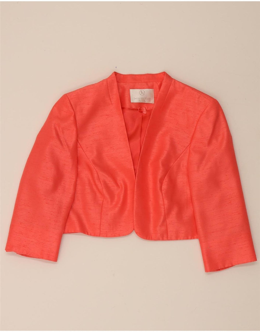 JACQUES VERT Womens 3/4 Sleeve Bolero Jacket UK 16 Large Pink Polyester Vintage Jacques Vert and Second-Hand Jacques Vert from Messina Hembry 