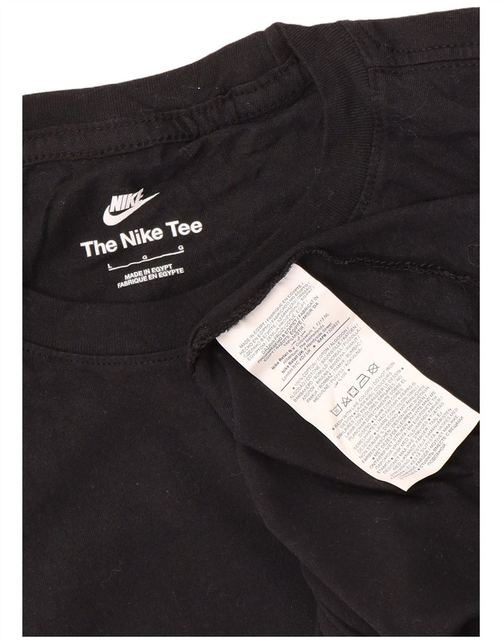 Nike Mens T-Shirt Top Large Black Cotton