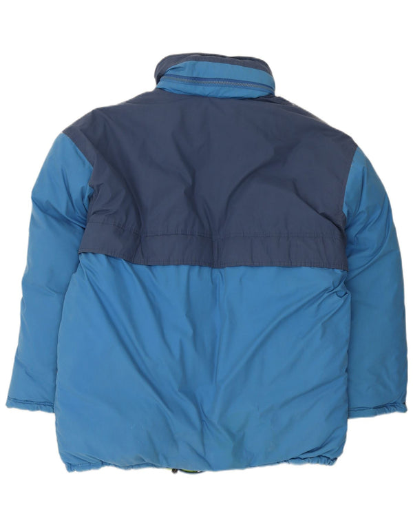 Diadora Mens Hooded Loose Fit Ski Jacket UK 42 XL Blue Colourblock