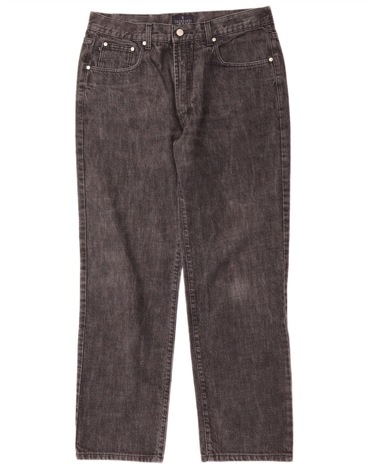 Trussardi Mens Straight Jeans W36 L32 Grey Cotton