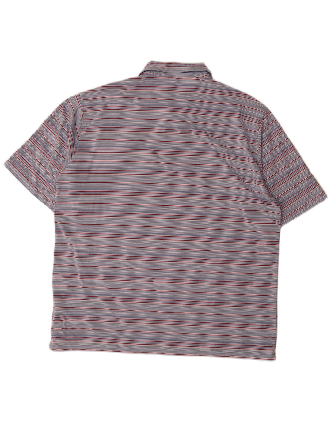 Nike Mens Polo Shirt UK 45/47 XL Blue Striped Polyester