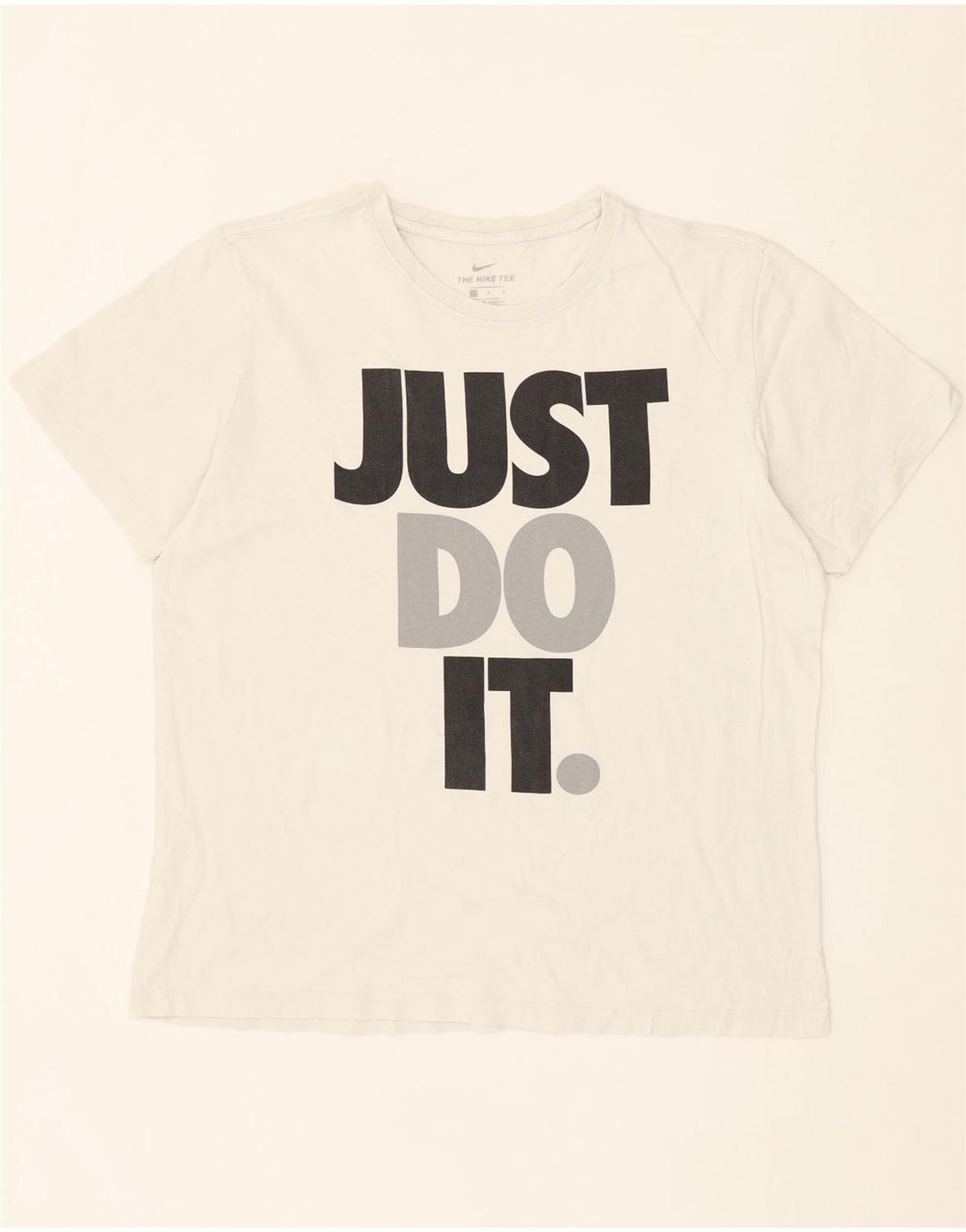 NIKE Mens Graphic T-Shirt Top Large White Vintage Nike and Second-Hand Nike from Messina Hembry 