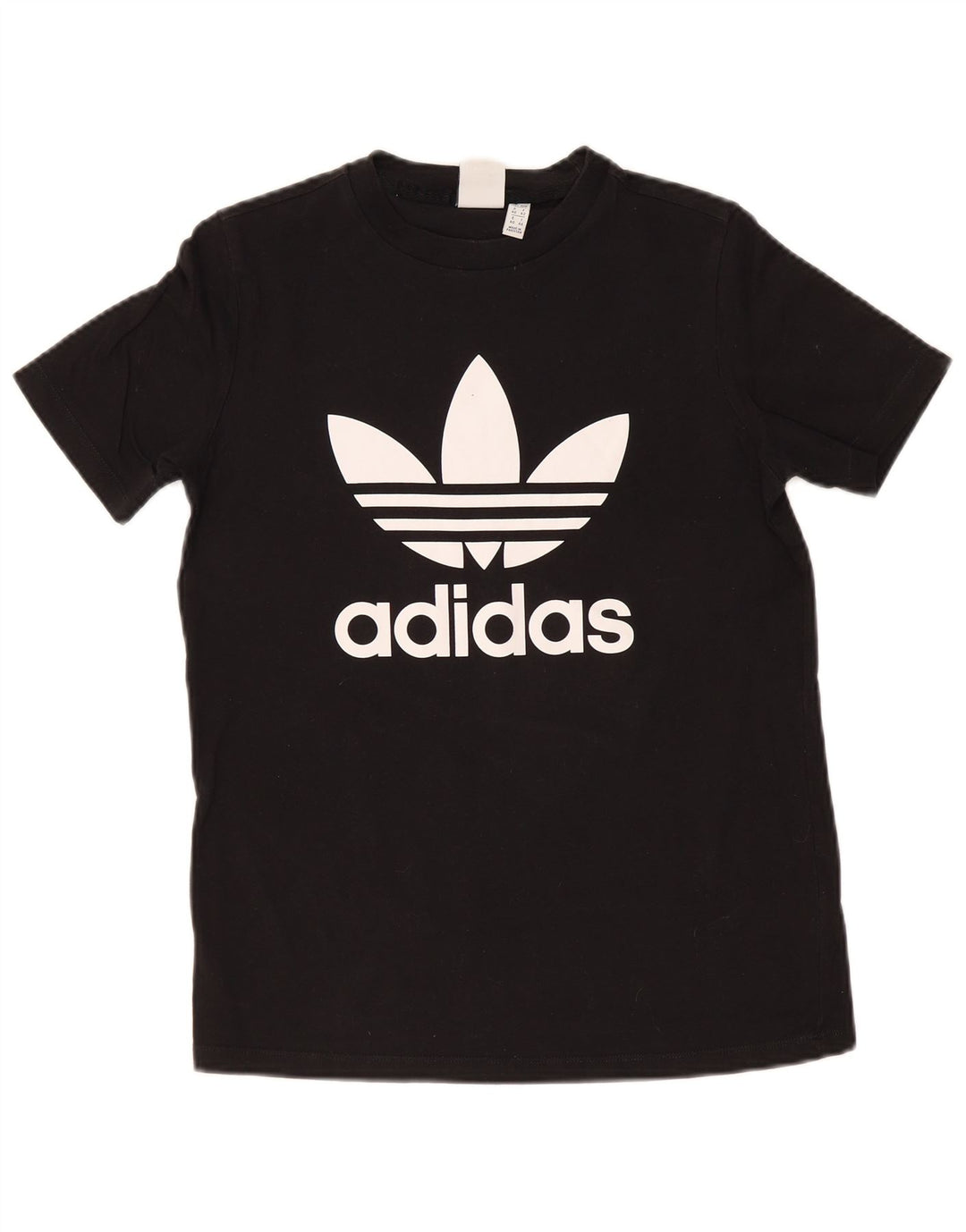 Adidas Womens Graphic T-Shirt Top UK 14 Medium Black Cotton