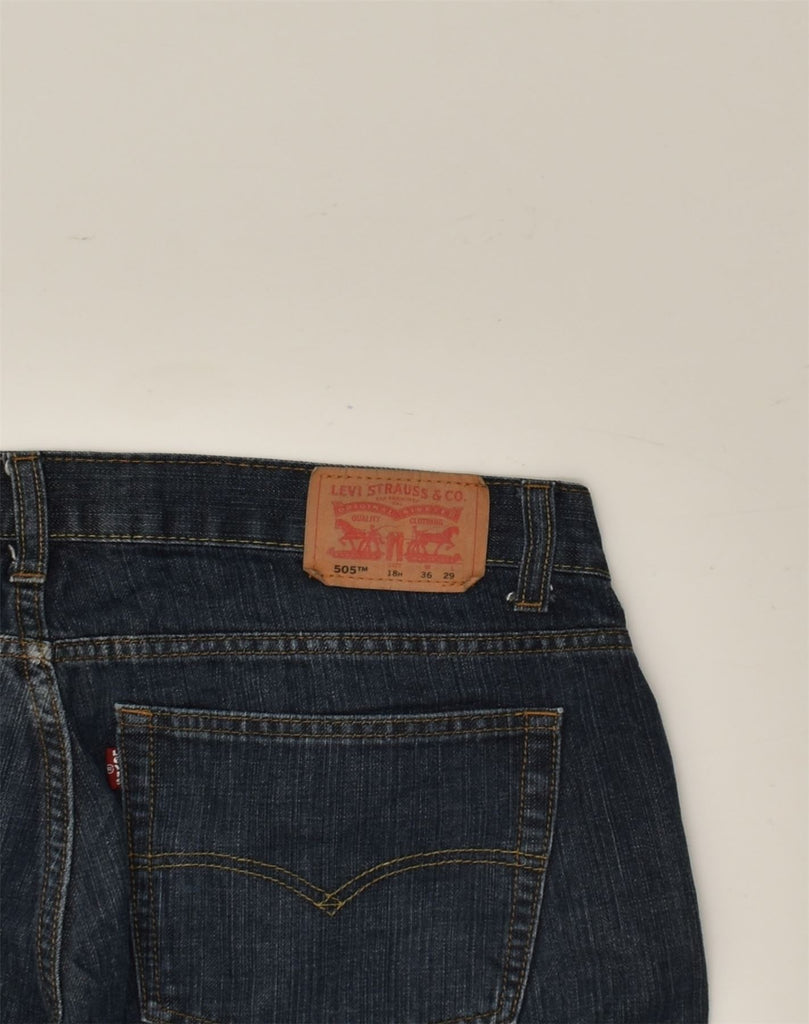 LEVI'S Boys 505 Straight Jeans 15-16 Years W36 L29 Navy Blue Cotton | Vintage Levi's | Thrift | Second-Hand Levi's | Used Clothing | Messina Hembry 