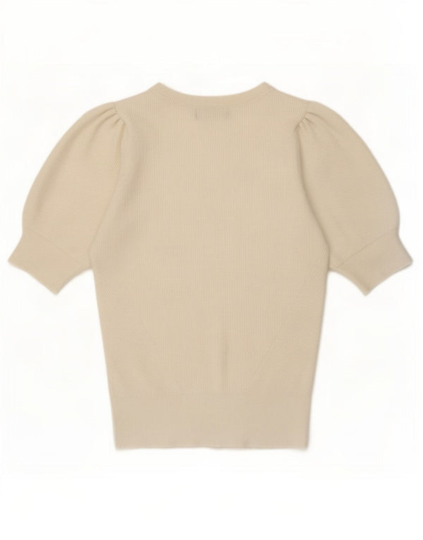 Marks & Spencer Womens Blouse Top UK 8 Small Off White Viscose