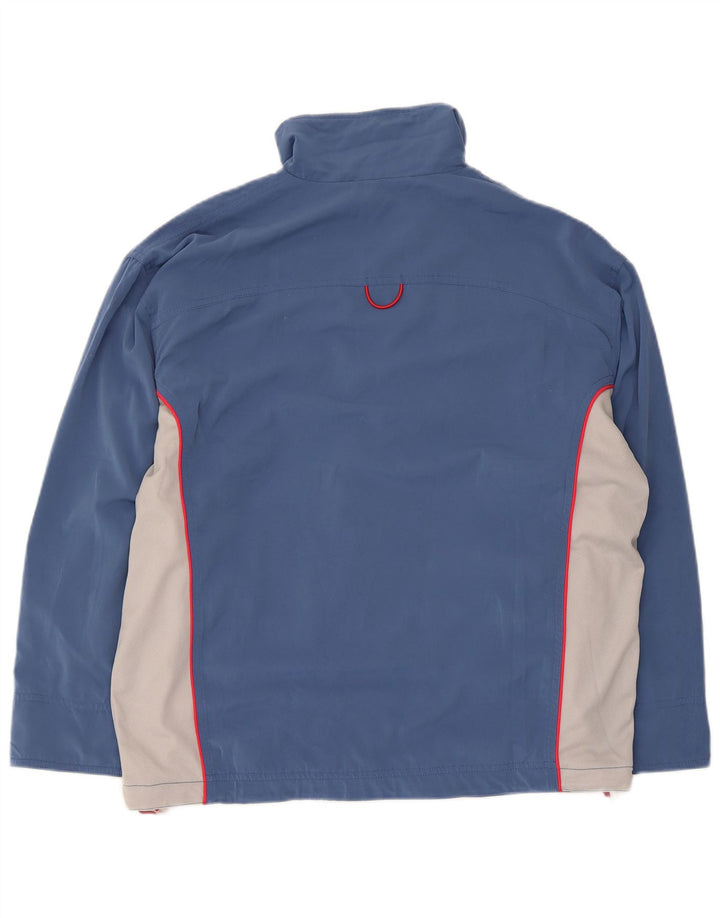 Lotto Mens Tracksuit Top Jacket Medium Blue Colourblock Polyester