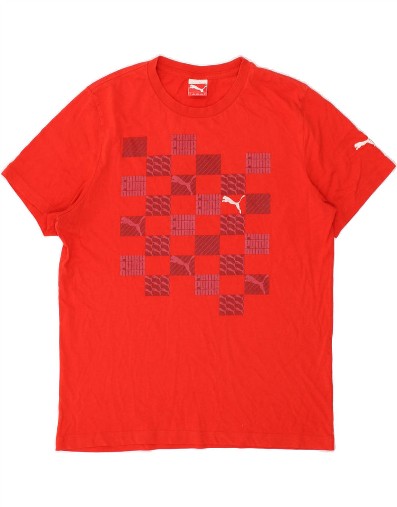 PUMA Mens Graphic T-Shirt Top Medium Red Cotton | Vintage Puma | Thrift | Second-Hand Puma | Used Clothing | Messina Hembry 