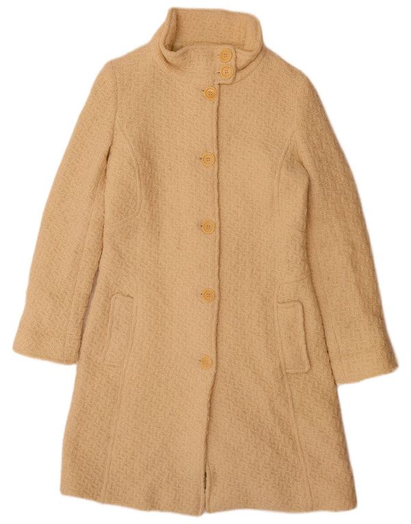 Intrend Womens Overcoat UK 14 Medium  Beige Virgin Wool