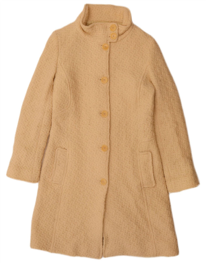 Intrend Womens Overcoat UK 14 Medium  Beige Virgin Wool