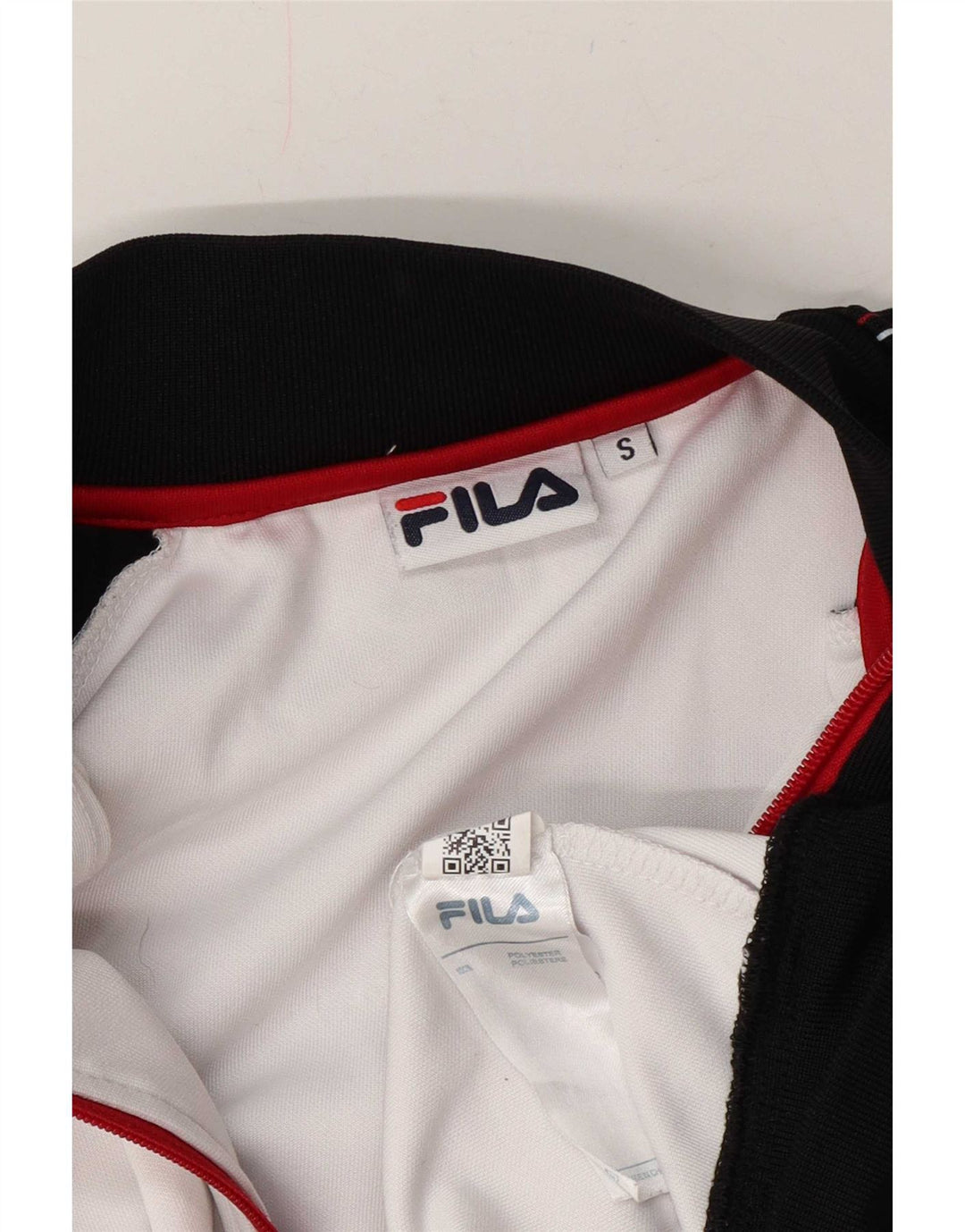 Fila Mens Graphic Tracksuit Top Jacket Small White Colourblock Polyester