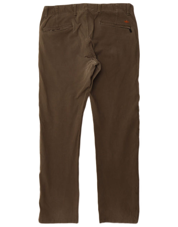 DOCKERS Mens Slim Chino Trousers W34 L32 Khaki Cotton