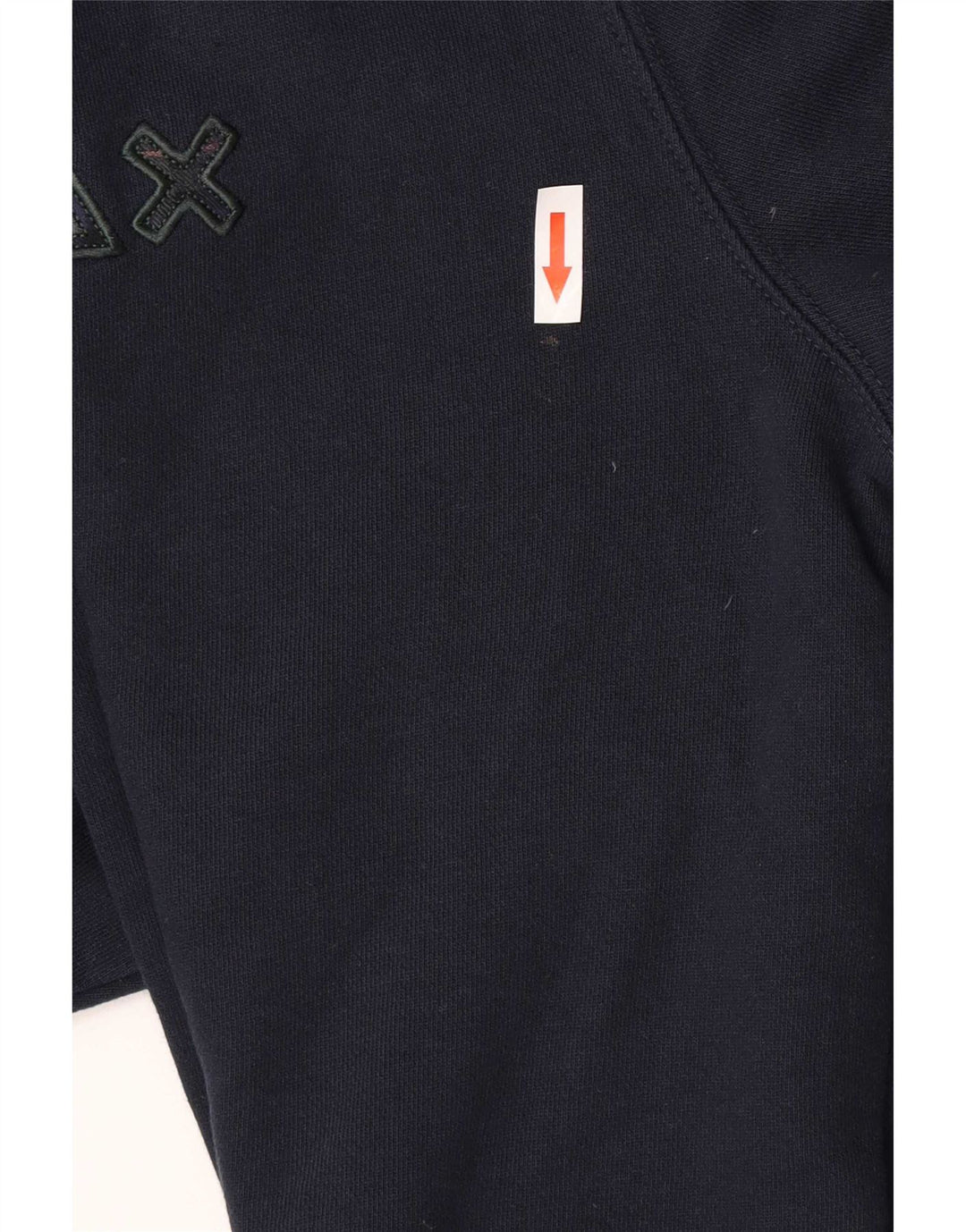 Sun68 Mens Sweatshirt Jumper Large Navy Blue Check Cotton