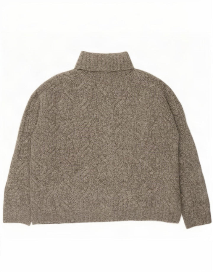 Marks & Spencer Womens Oversized Roll Neck Jumper Sweater UK 16 Large Grey