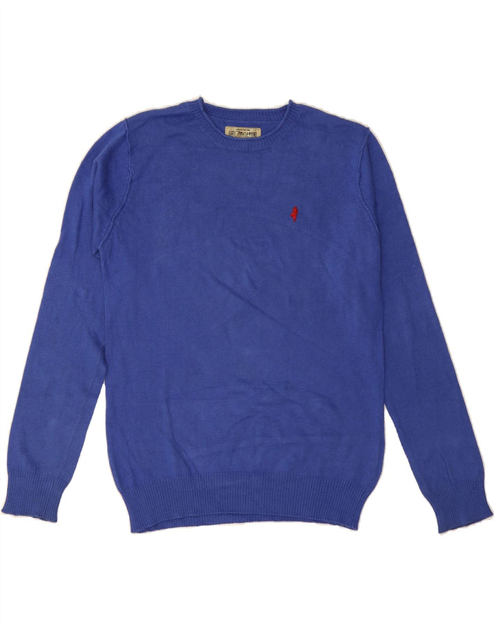 MARLBORO CLASSICS Boys Crew Neck Jumper Sweater 13-14 Years Blue Cotton Vintage Marlboro Classics and Second-Hand Marlboro Classics from Messina Hembry 
