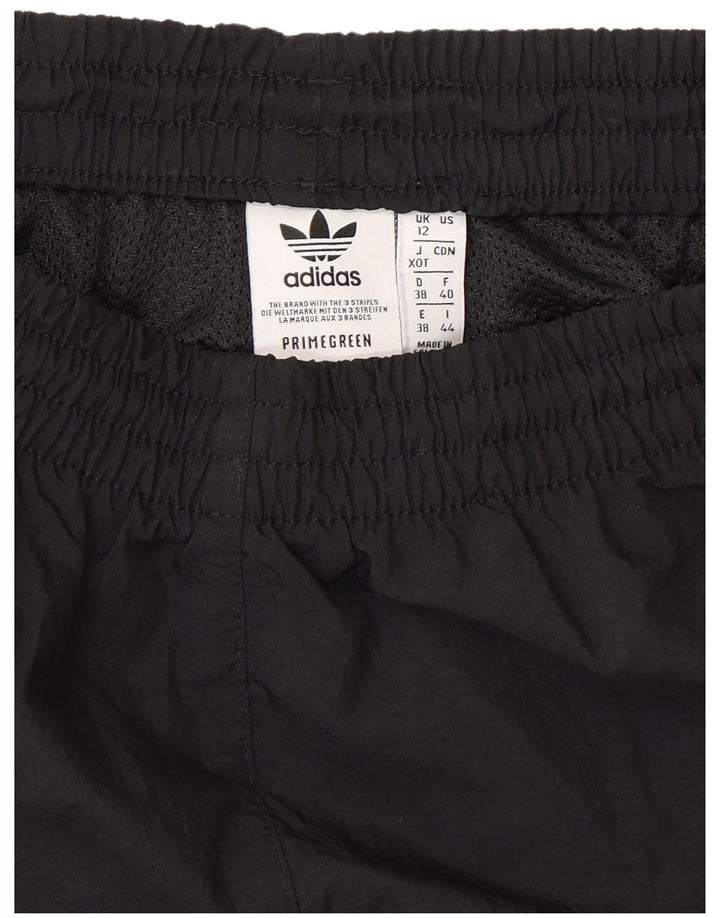 Adidas Womens Sport Shorts UK 12 Medium  Black Polyester