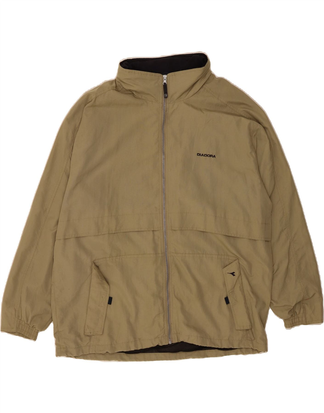 DIADORA Mens Rain Jacket UK 42 XL Beige Polyamide Vintage Diadora and Second-Hand Diadora from Messina Hembry 