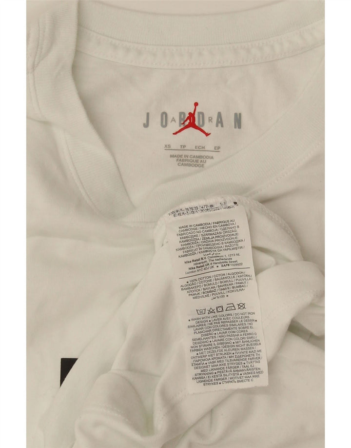 Jordan Mens Graphic T-Shirt Top XS White Cotton