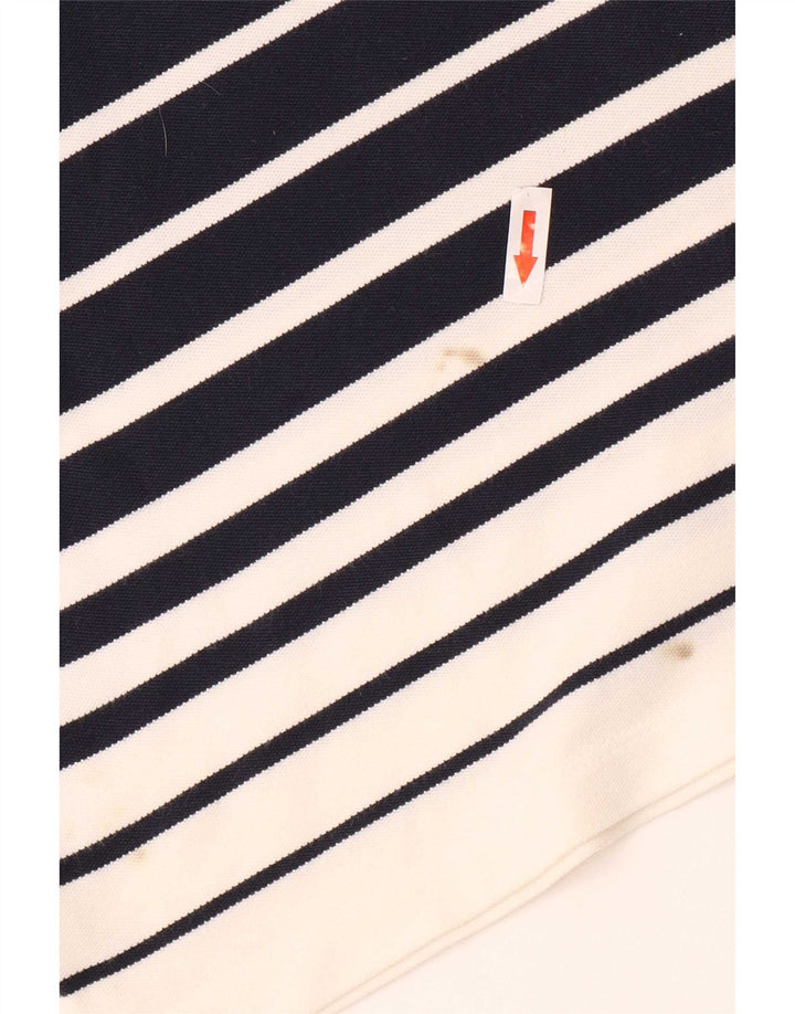 Tommy Hilfiger Womens Polo Shirt UK 14 Medium Navy Blue Striped