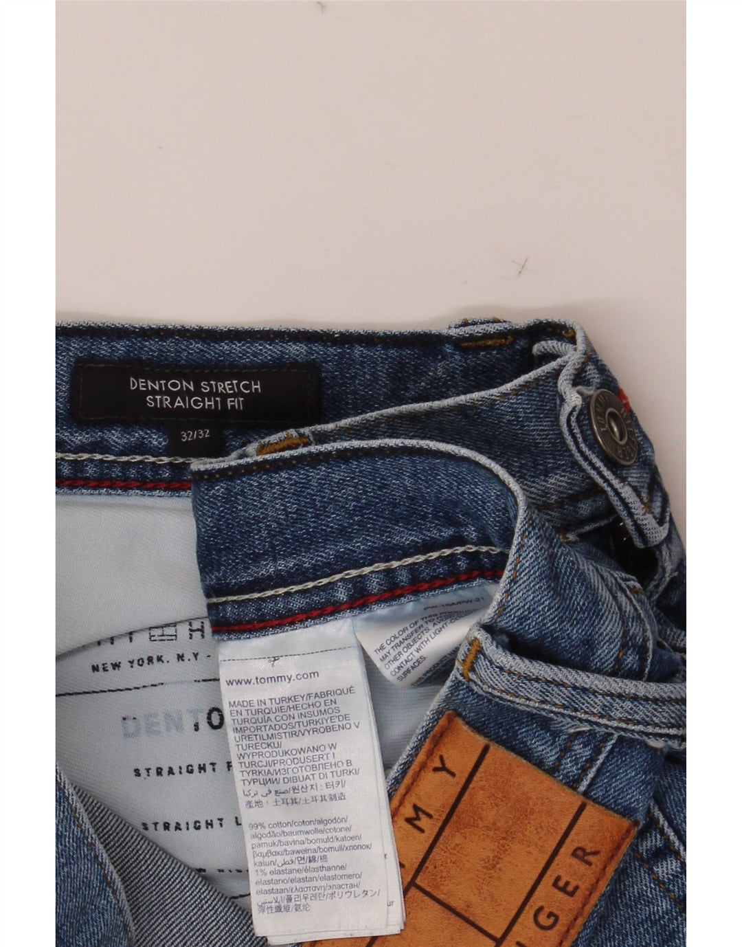 TOMMY HILFIGER Mens Denton Straight Jeans W32 L32  Blue Cotton
