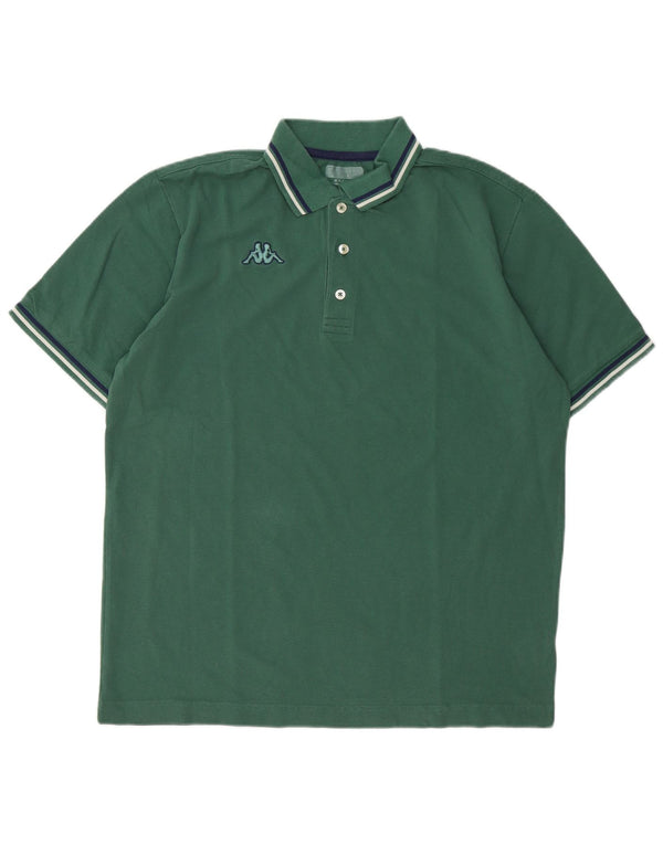 Kappa Mens Polo Shirt XL Green Cotton