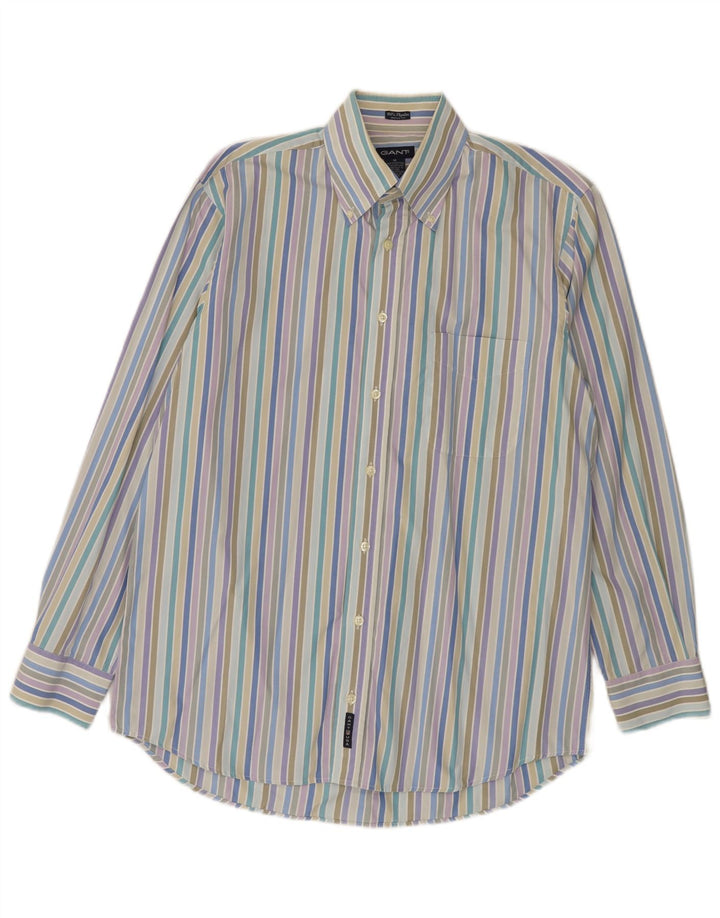 Gant Mens Dress Fit Shirt Medium Multicoloured Striped Cotton