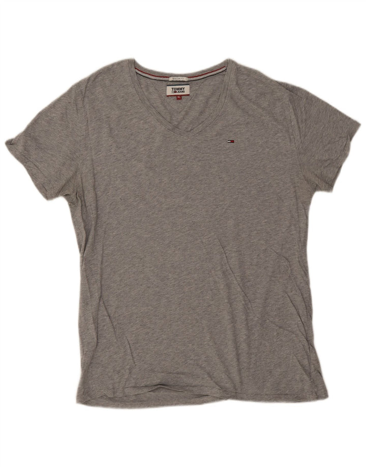 Tommy Hilfiger Mens Regular Fit T-Shirt Top XL Grey Cotton